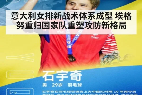 意大利女排新战术体系成型 埃格努重归国家队重塑攻防新格局